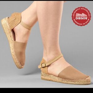 Diegos Carmen Espadrilles low-wedge handmade in Spain. Size 8